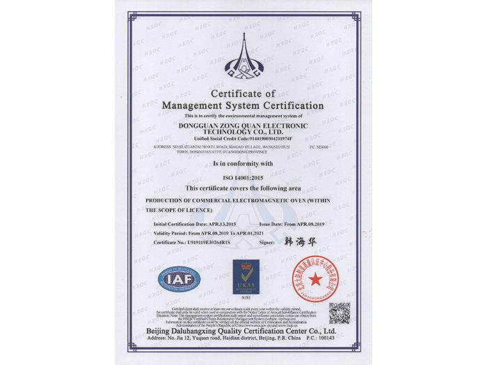 Management system certification